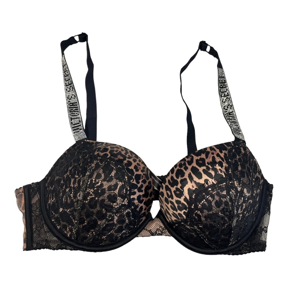 Victoria’s Secret Very Sexy Push Up Bra Leopard and Bling